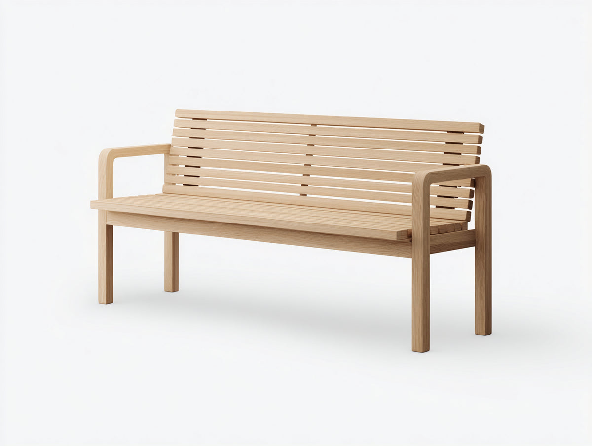Banc de jardin - Bois - 150x60x85 cm - Bois naturel - Style moderne